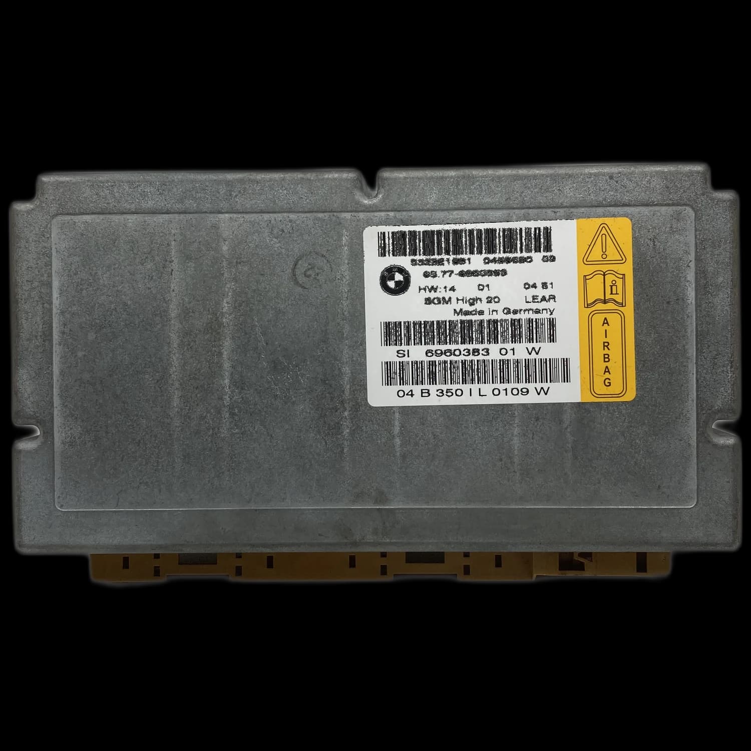 Centralina airbag 65.77-6960383, Etichetta