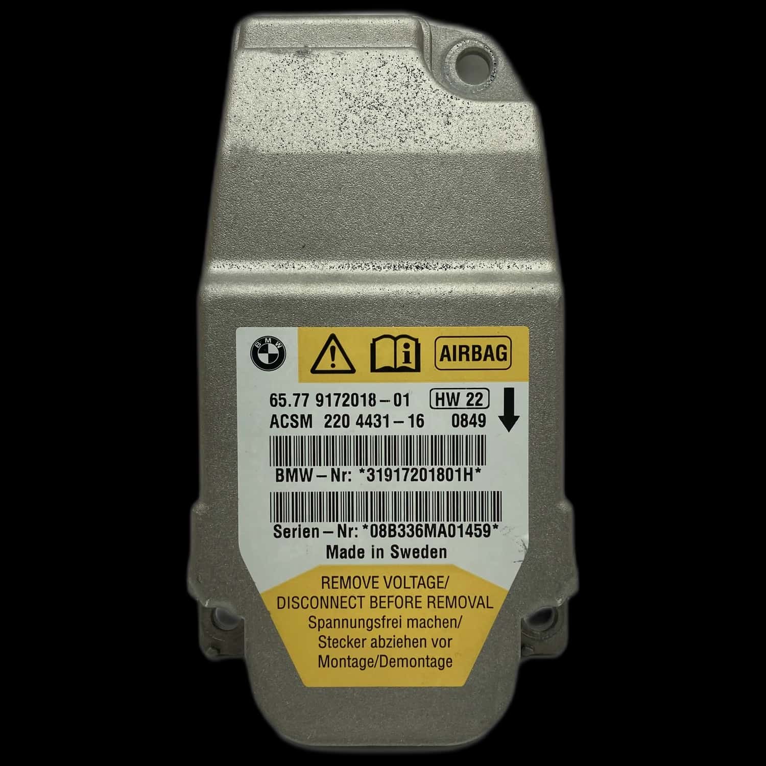 BMW Serie 5 E60 Berlina Riparazione centralina airbag