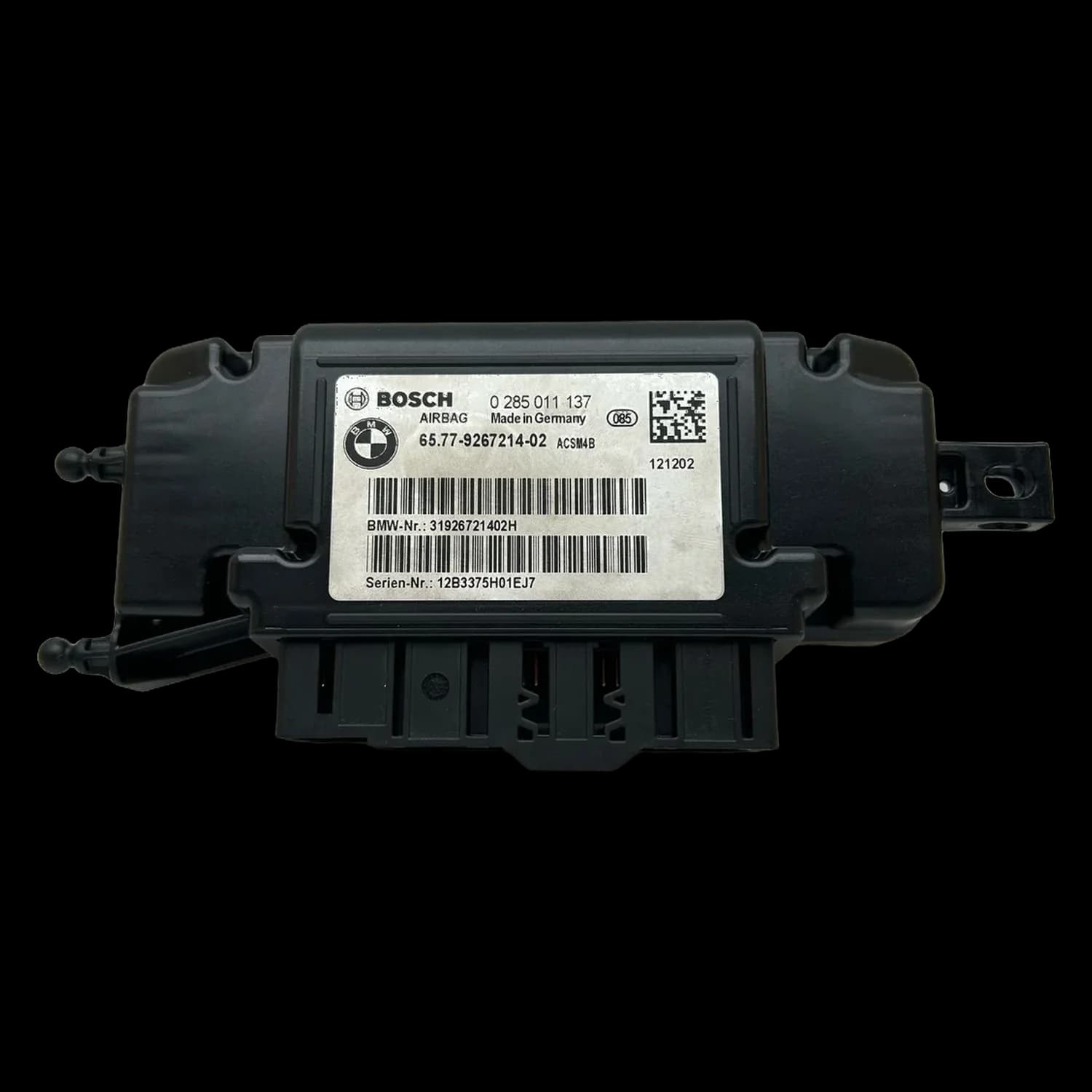 Centralina airbag 65.77-9267214-02, Etichetta