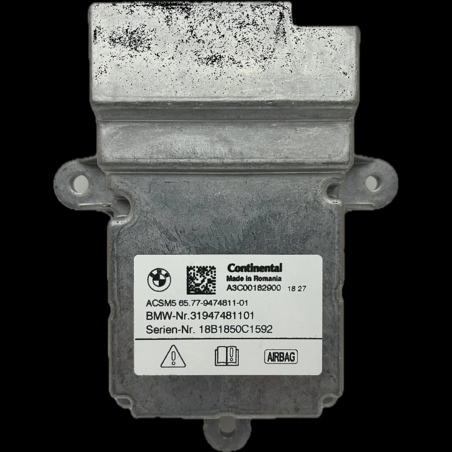 Centralina airbag 6577-9474811-01, Etichetta