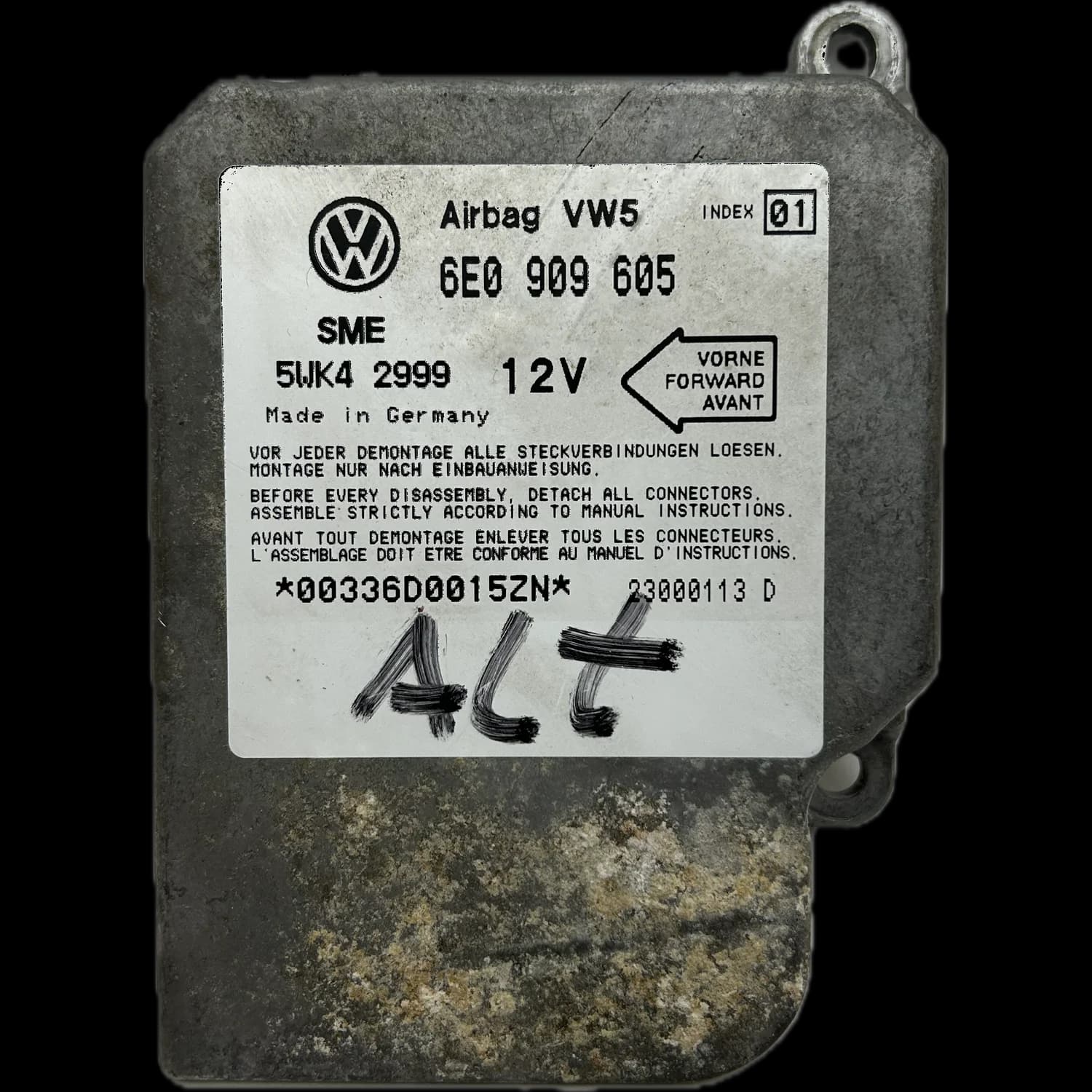 Centralina airbag 6E0909605, Etichetta