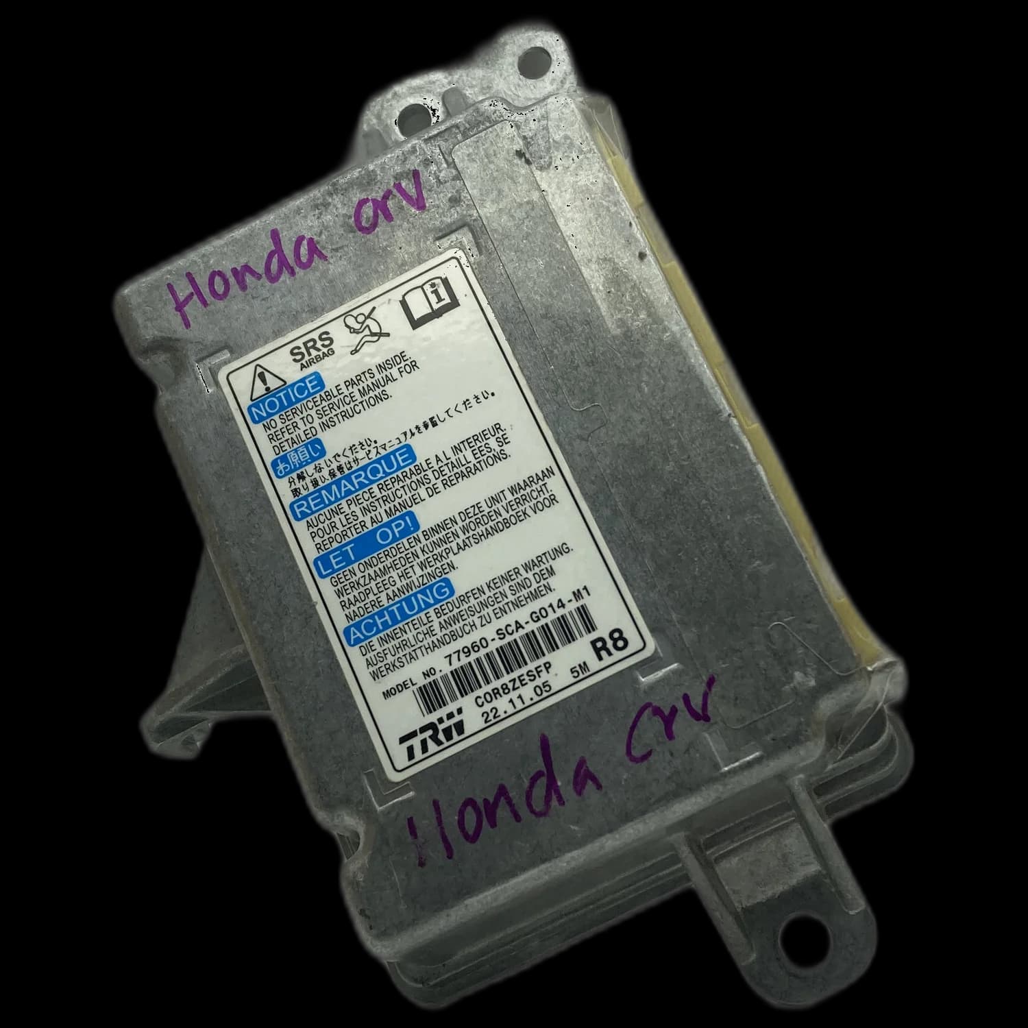 Centralina airbag 77960-SCA-G014-M1, Etichetta