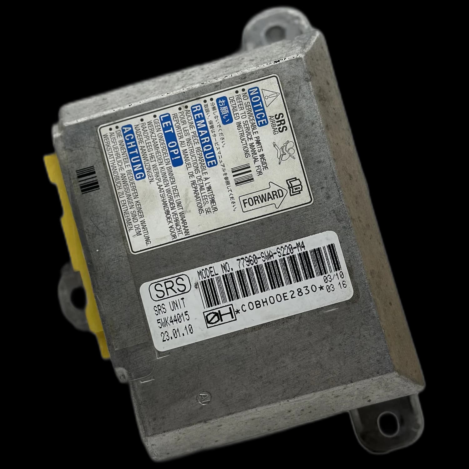 Centralina airbag 77960-SWA-S220-M4, Etichetta