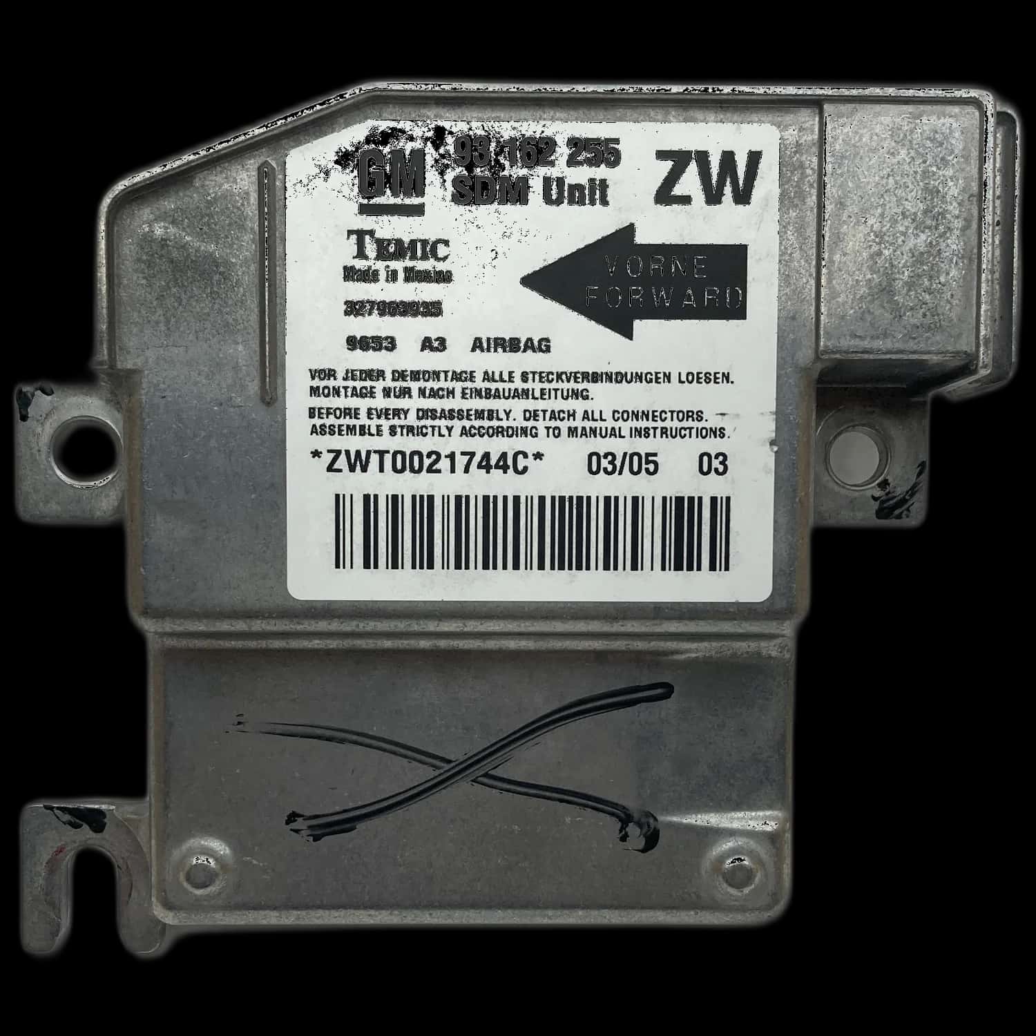 Opel Tigra B TwinTop Riparazione centralina airbag