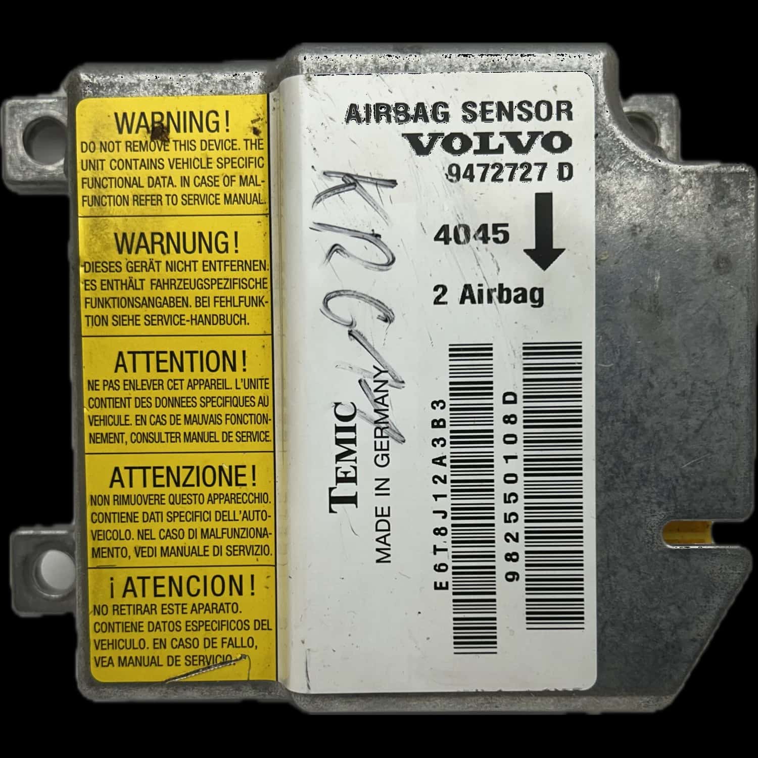 Volvo V70 L P80 Centralina airbag Riparazione