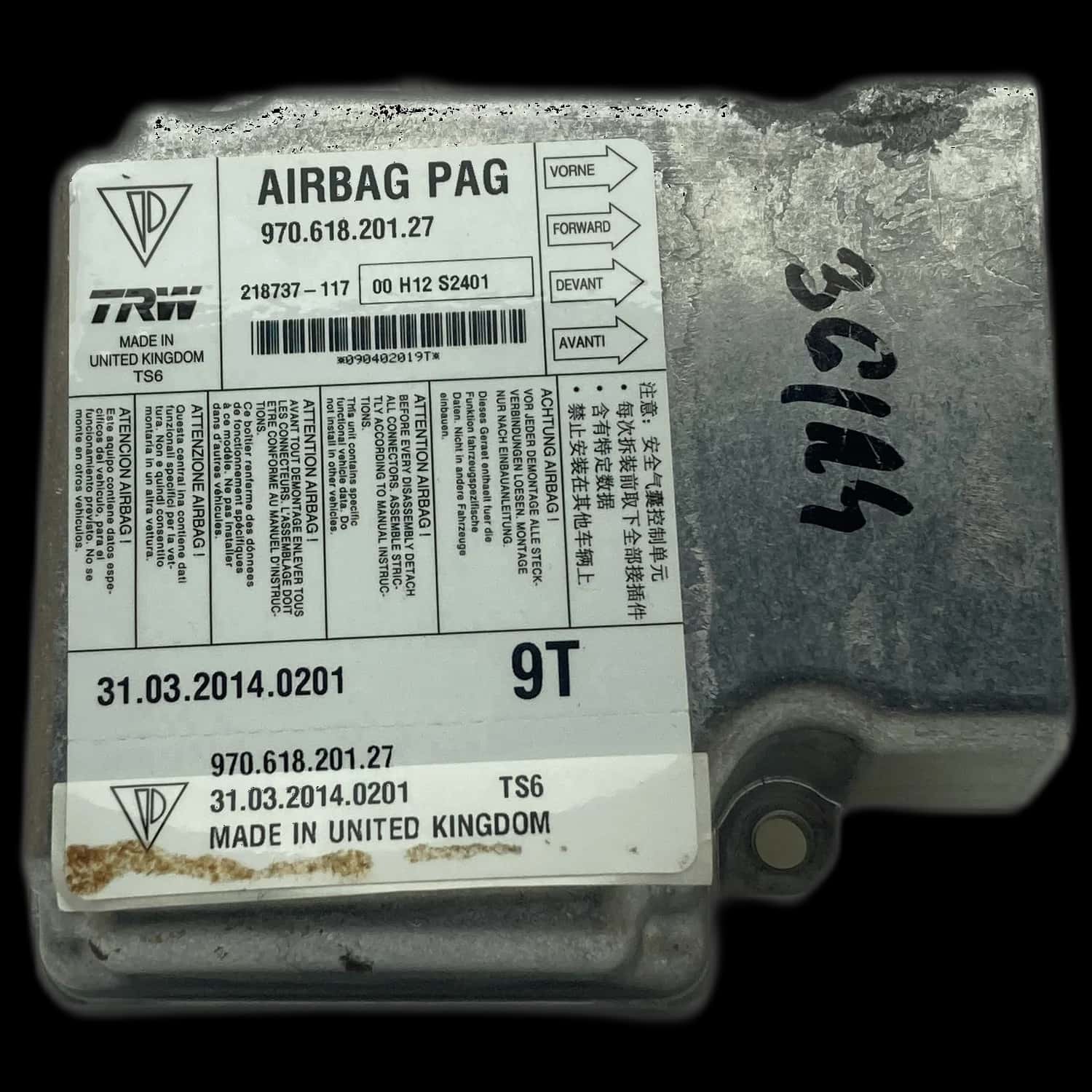 Porsche Panamera 970 Riparazione centralina airbag