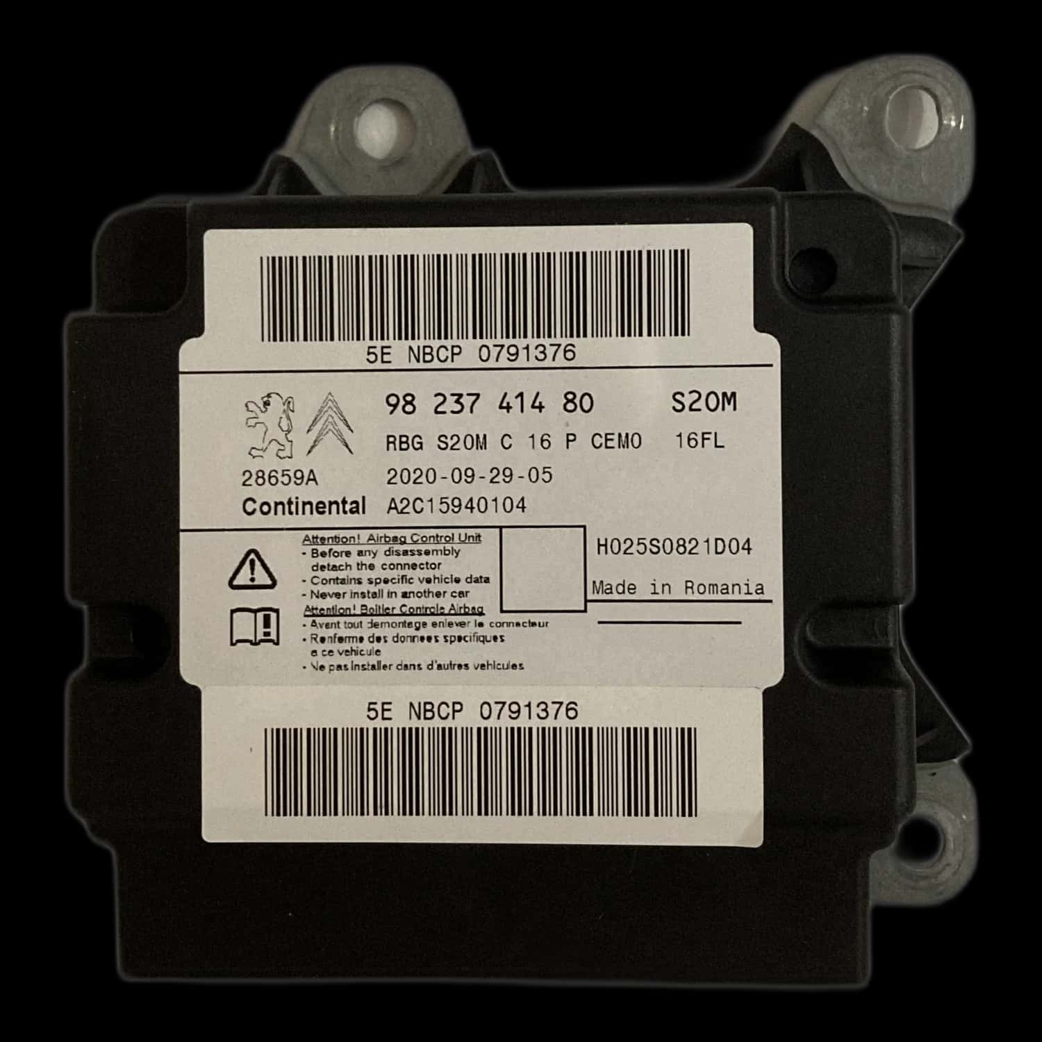 Riparazione centralina airbag Peugeot Rifter I