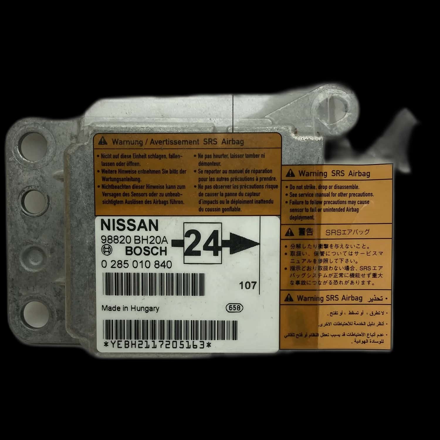 Nissan Note E11 Riparazione centralina airbag