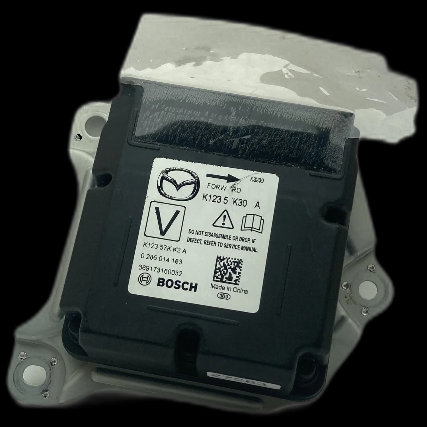Centralina airbag K123 57K30 A, Etichetta