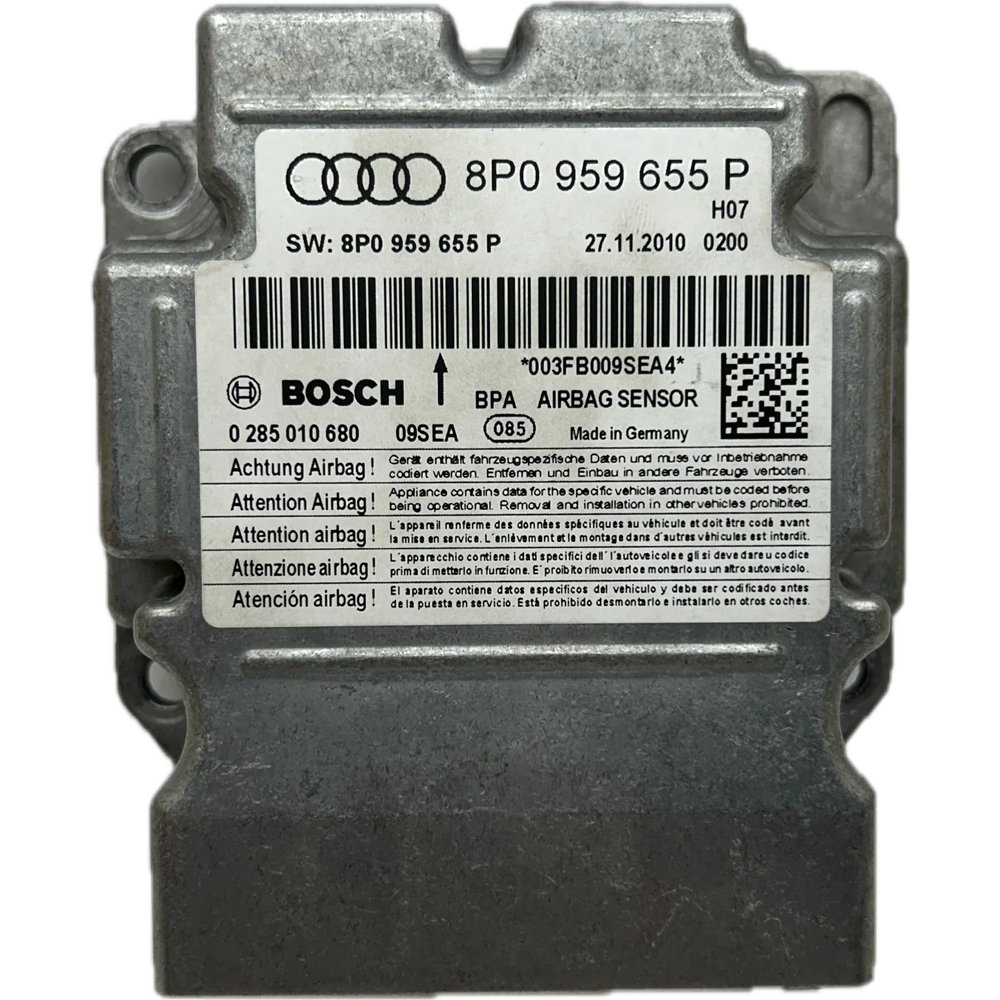 Audi A3 8PA Sportback Airbag-Steuergerät Reparatur
