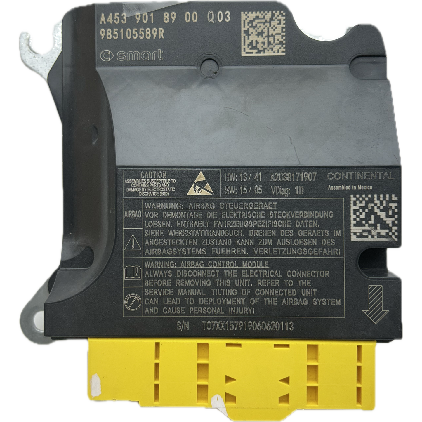 Smart Fortwo C453 Airbag-Steuergerät Reparatur