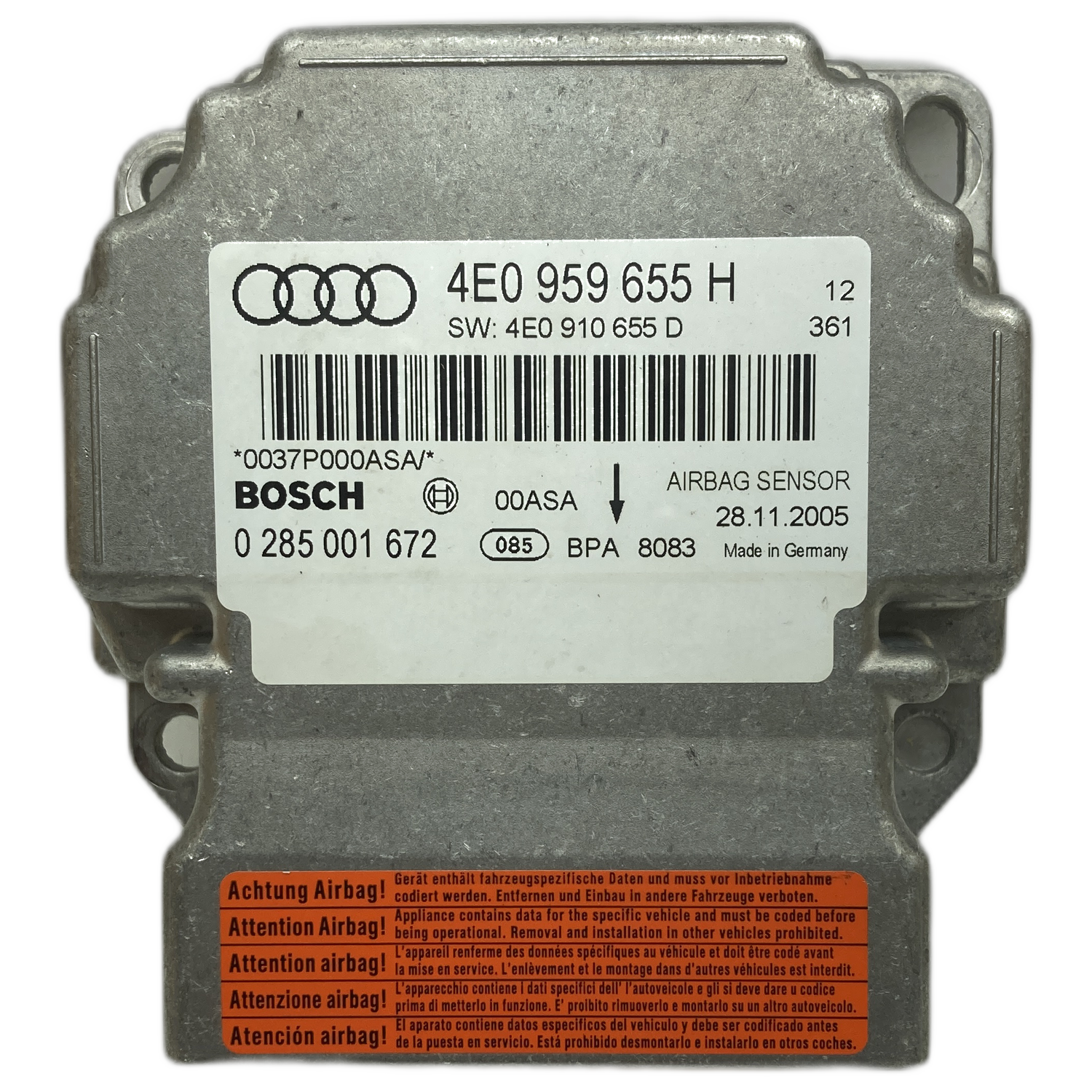 Audi A8 D3 Airbag-Steuergerät Reparatur