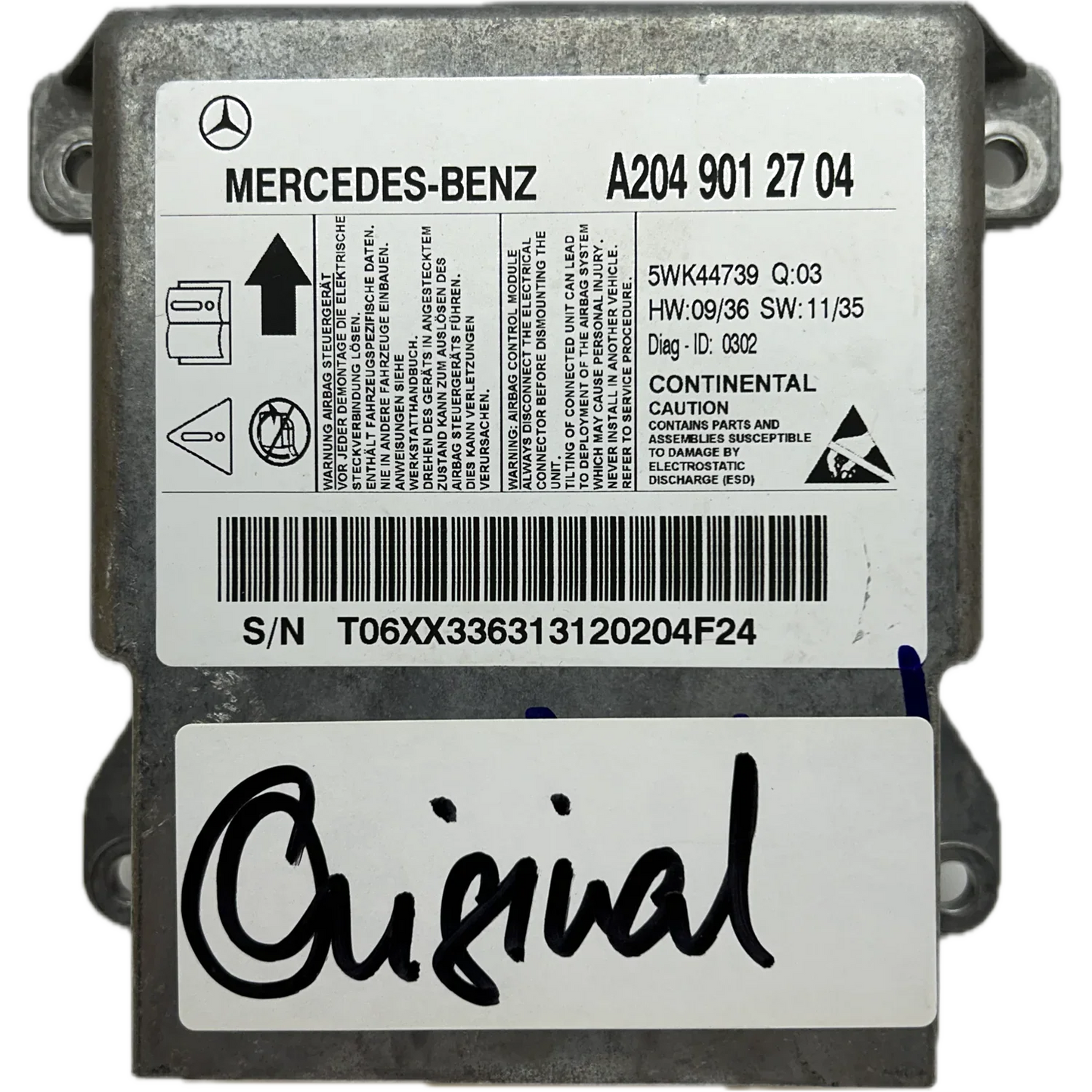 Mercedes-Benz C-Klasse S204 T-Modell Airbag-Steuergerät Reparatur