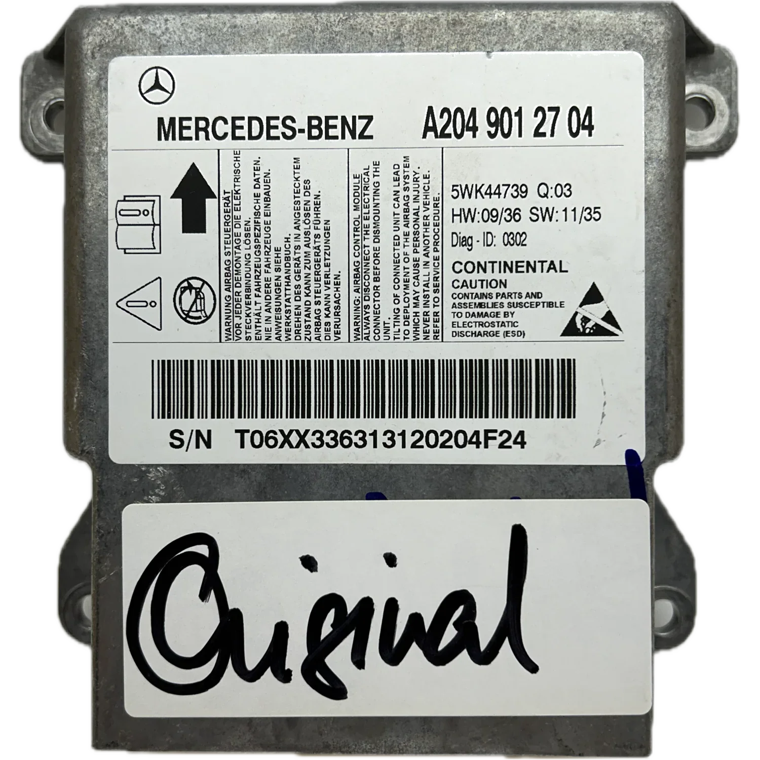 Mercedes-Benz C-Klasse S204 T-Modell Airbag-Steuergerät Reparatur