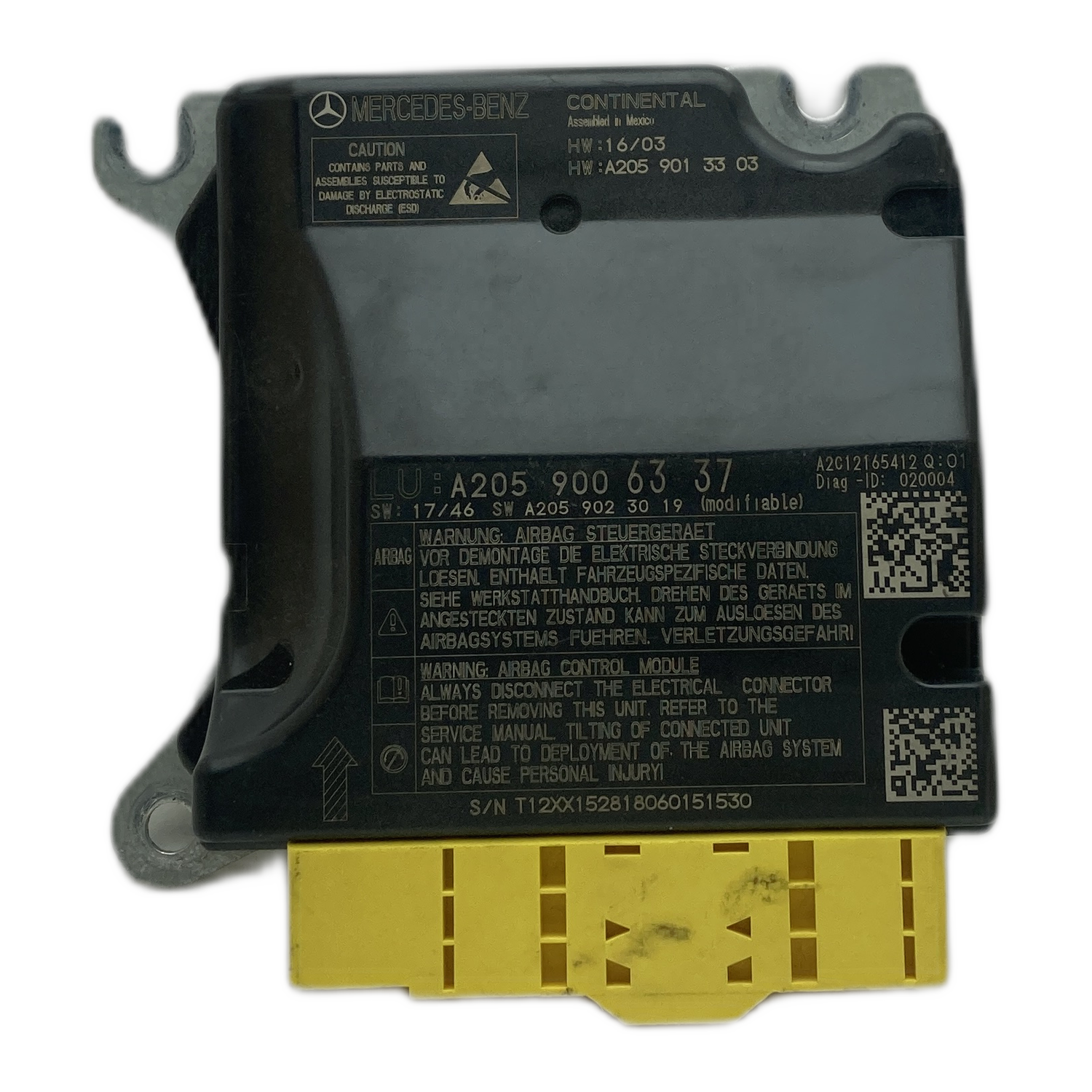 Mercedes-Benz C-Klasse W205 Airbag-Steuergerät Reparatur