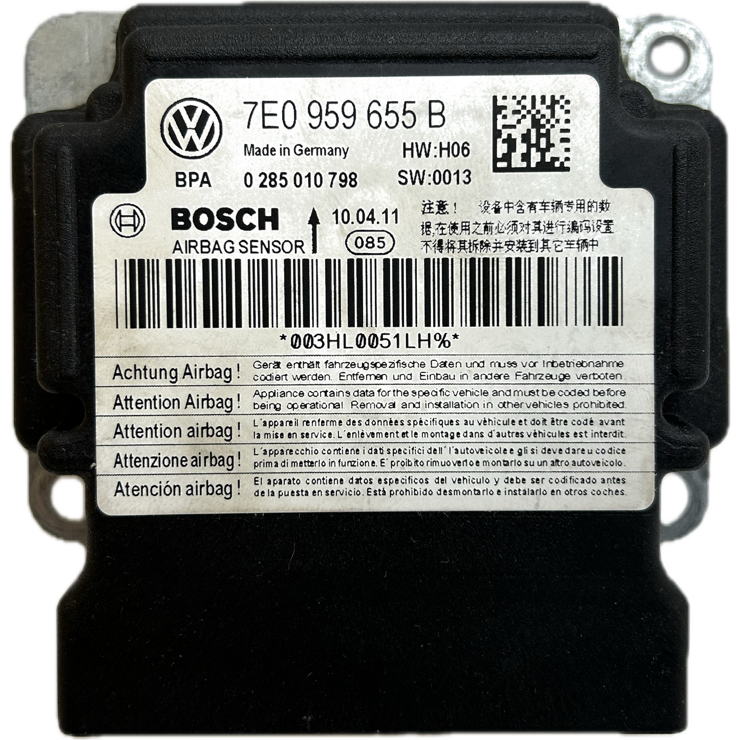 Volkswagen Multivan T6 Airbag-Steuergerät Reparatur