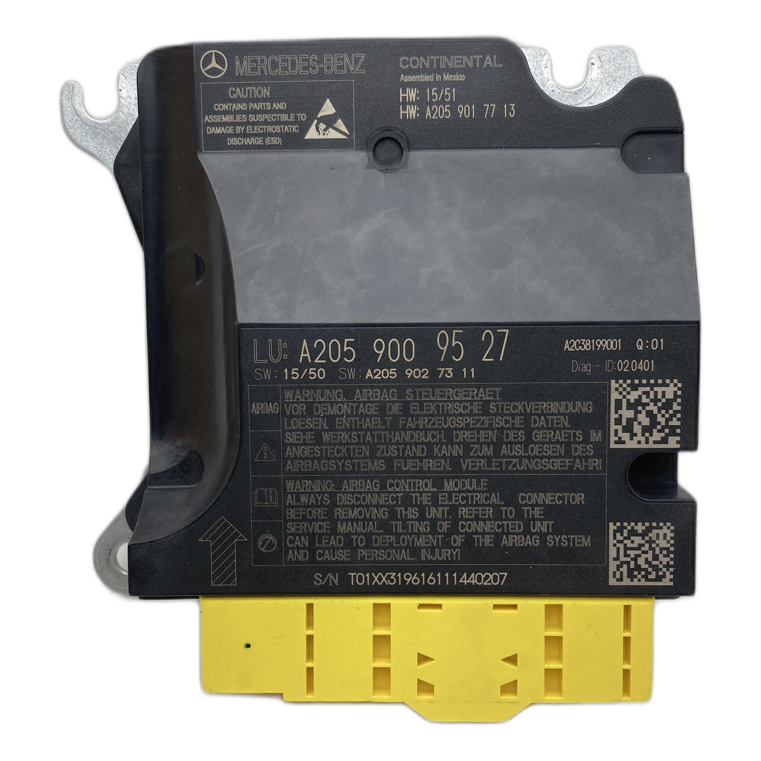 Mercedes-Benz C-Klasse W205 Airbag-Steuergerät Reparatur