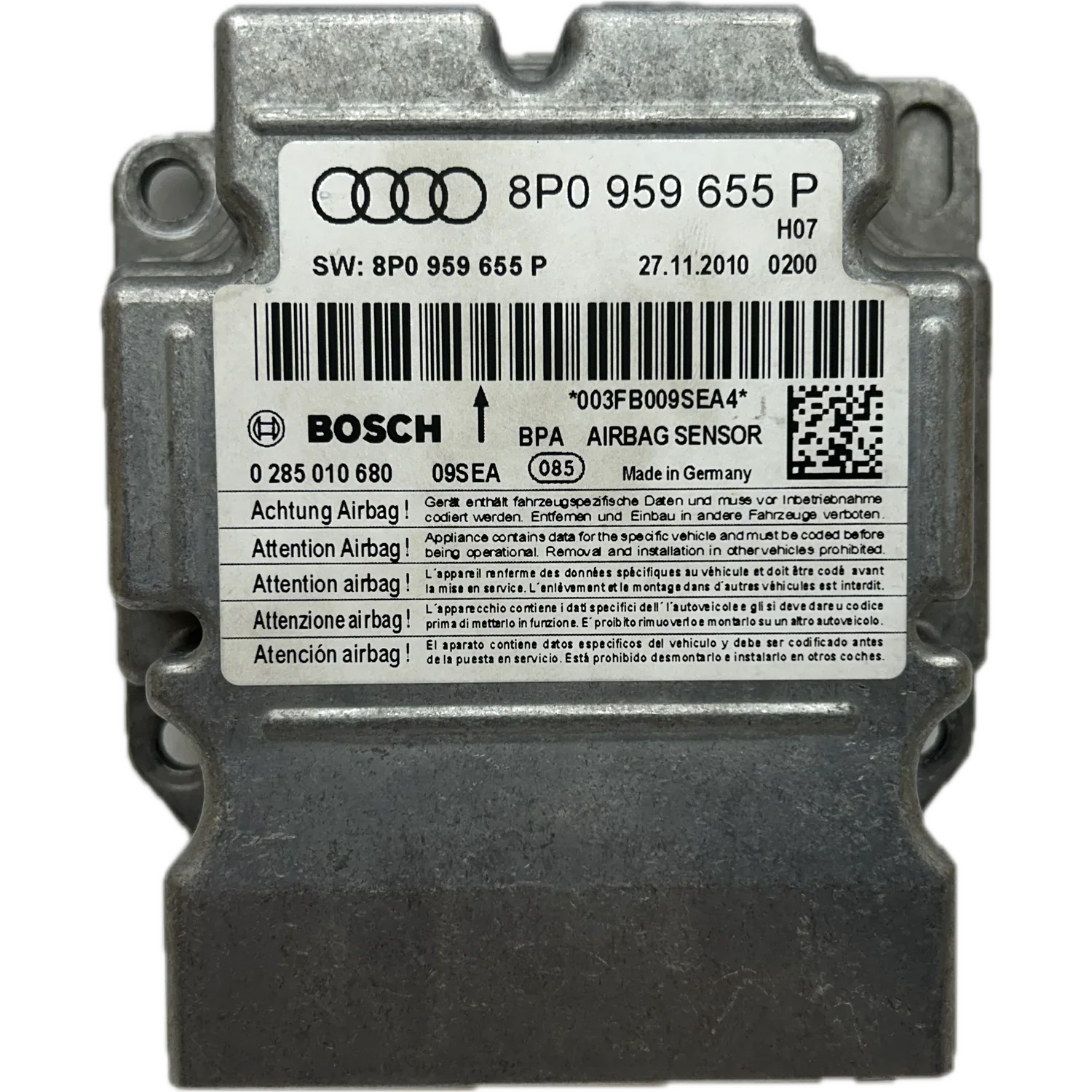 Audi RS3 8P Airbag-Steuergerät Reparatur