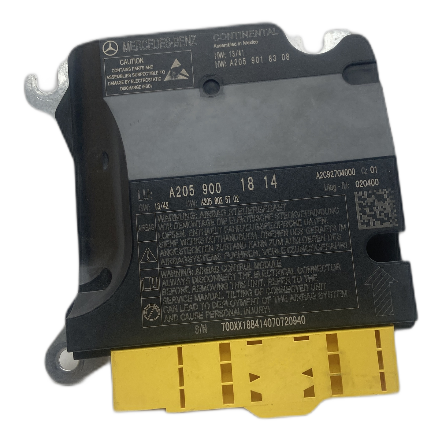 Mercedes-Benz C-Klasse C205 Coupé Airbag-Steuergerät Reparatur