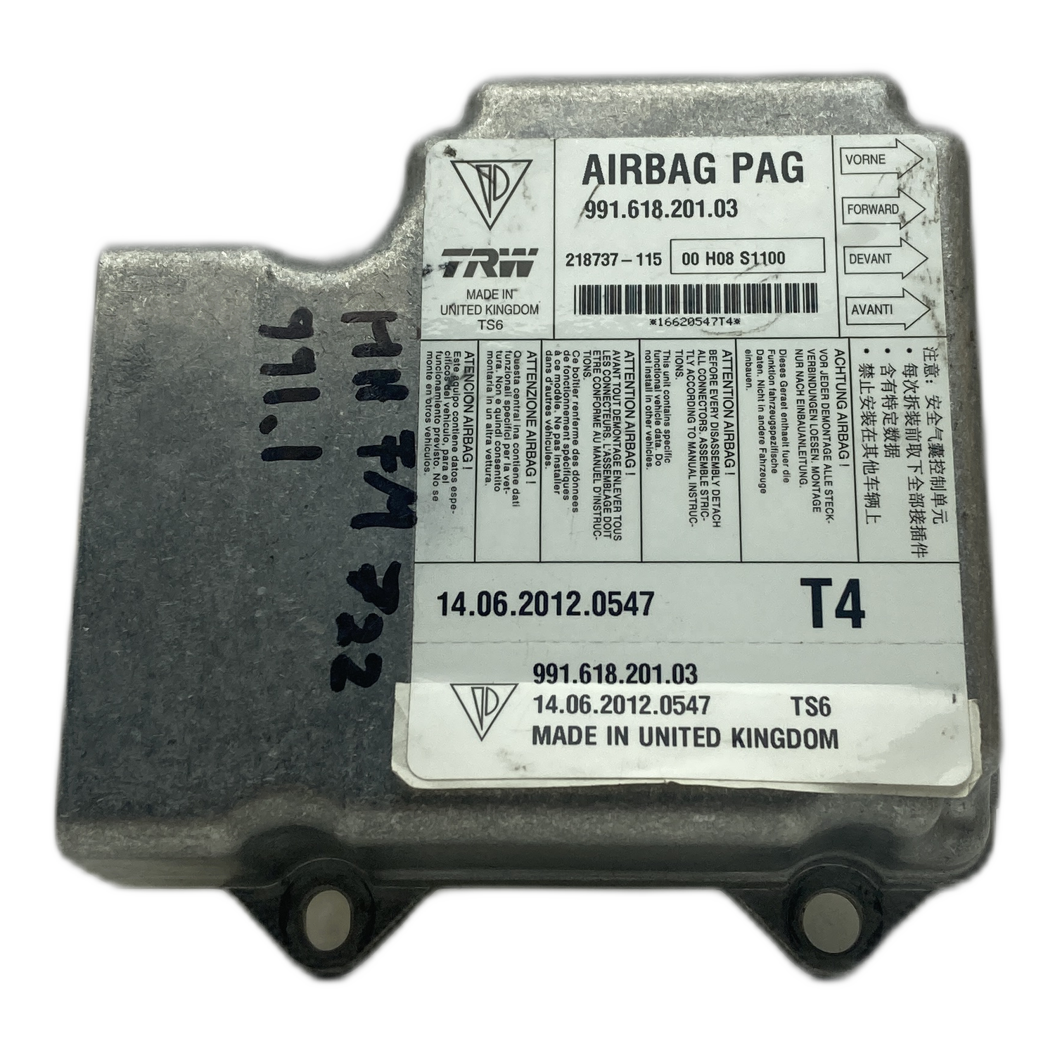 Porsche Boxster 981 Airbag-Steuergerät Reparatur