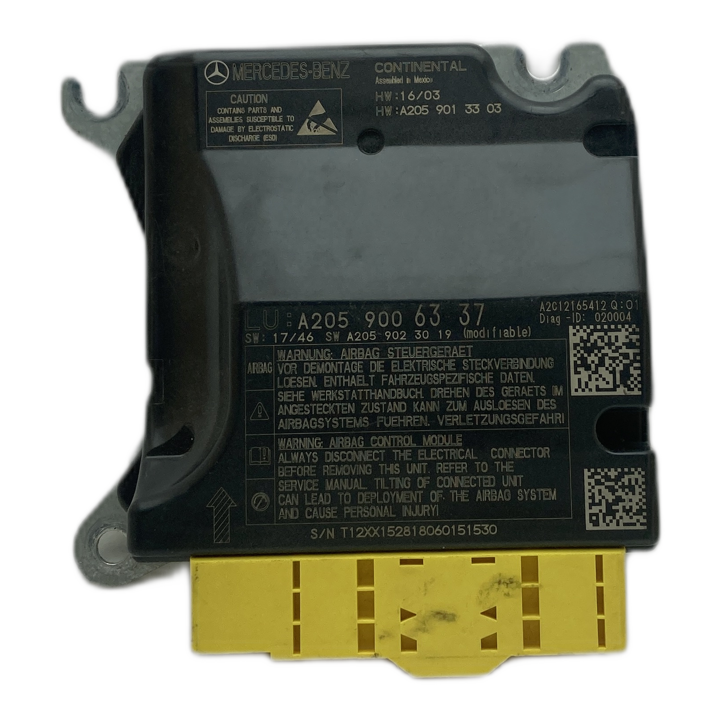 Mercedes-Benz C-Klasse W205 Airbag-Steuergerät Reparatur