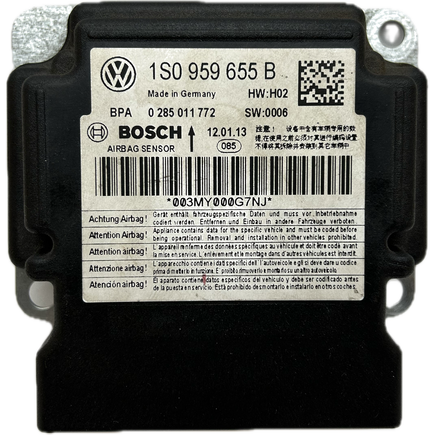 Seat Mii Mk1 Airbag-Steuergerät Reparatur