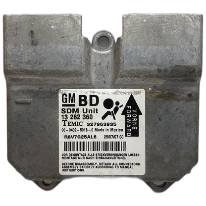 Opel Zafira B Airbag-Steuergerät Reparatur