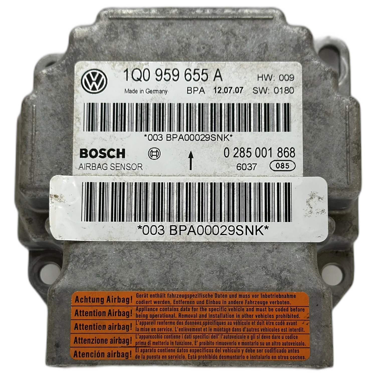 Volkswagen Eos 1F Airbag-Steuergerät Reparatur