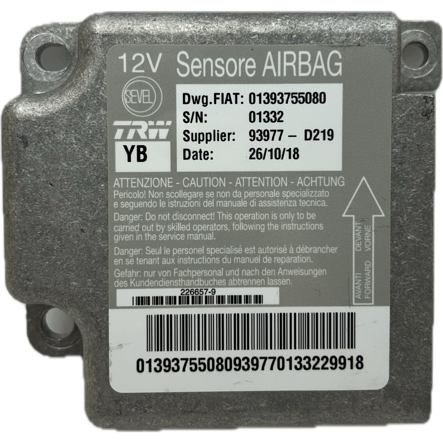 Citroën Jumpy III Airbag-Steuergerät Reparatur