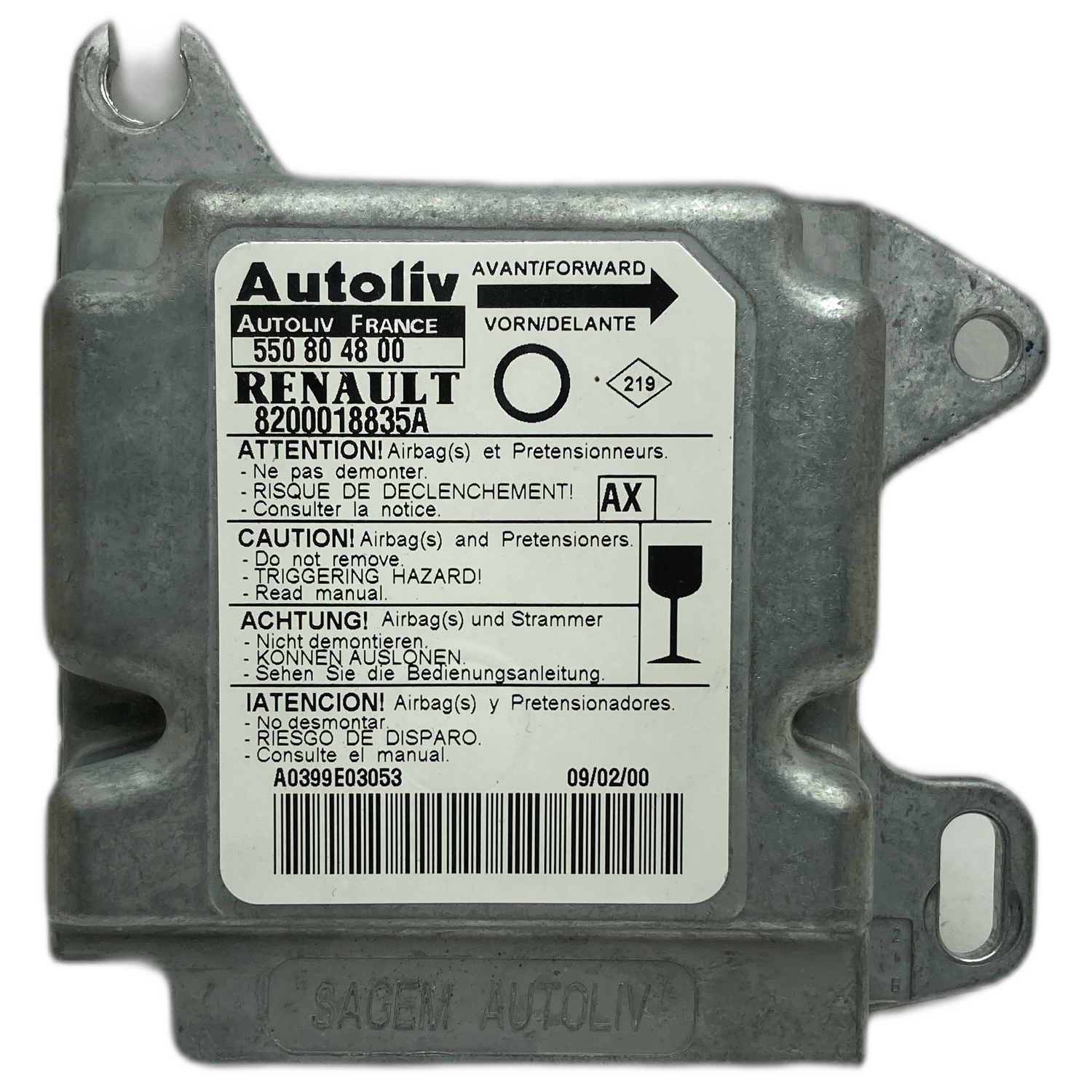 Renault Twingo II Airbag-Steuergerät Reparatur